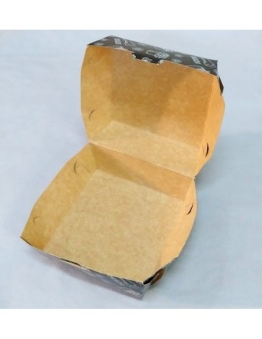 Caja Hamb Gigante Negra Imp 14x14x10 X 1