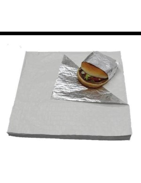 Papel Aluminio Hamburguesa Liso 30x40 X 50 Hojas