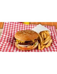 Papel Hamburguesa Cuadros Rojos 33x40 X Kg