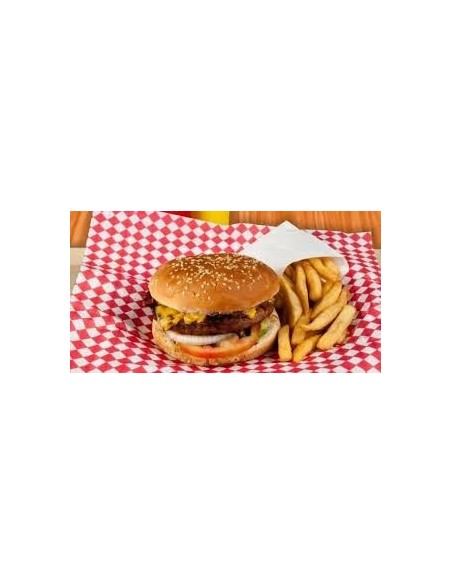Papel Hamburguesa Cuadros Rojos 33x40 X Kg