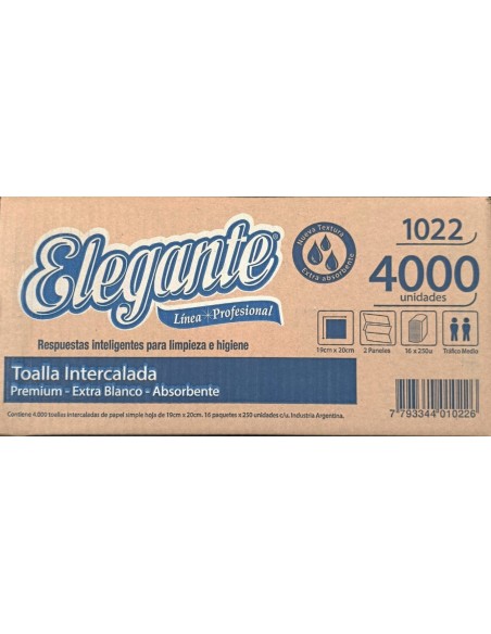 Toalla 1022 Eleg 2 Pliegos 16 X 250 Hojas