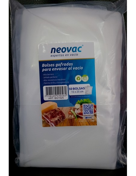 Bolsa 15 X 25 Gofrada Vacio Neo X 50
