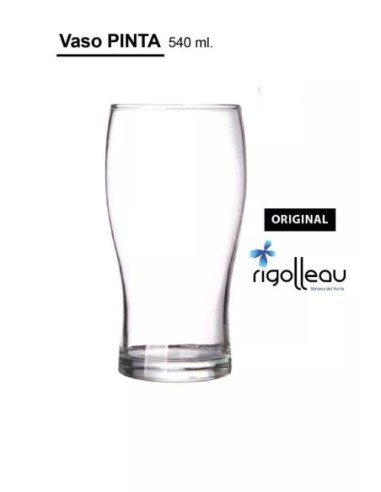 Vaso Vidrio Pinta 540cc X 1