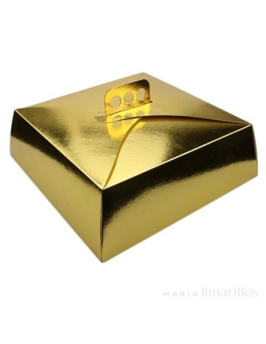 Caja Torta Dorado 24cm X 1