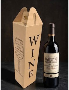 Caja Cartulina 1 Botella Kraft X 1