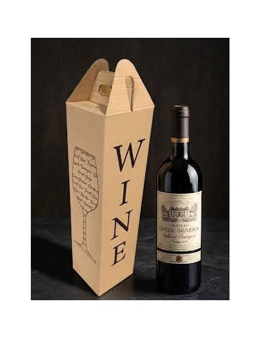 Caja Cartulina 1 Botella Kraft X 1