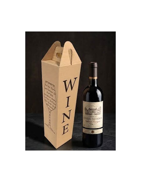 Caja Cartulina 1 Botella Kraft X 1