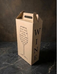 Caja Cartulina 2 Botella Kraft X 1